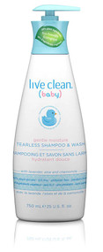 3 PACK of Live Clean Baby Gentle Moisture Tearless Shampoo & Wash -- 25 fl oz
