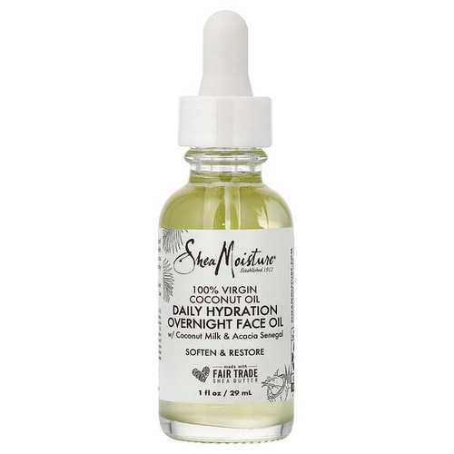 <img alt="SheaMoisture, 100% Virgin Coconut Oil, Daily Hydration Overnight Face Oil, 1 fl oz (29 ml)" title="SheaMoisture, 100% Virgin Coconut Oil, Daily Hydration Overnight Face Oil, 1 fl oz (29 ml),764302204305"