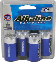 3 PACK of Kroger Alkaline C Batteries -- 4 Batteries