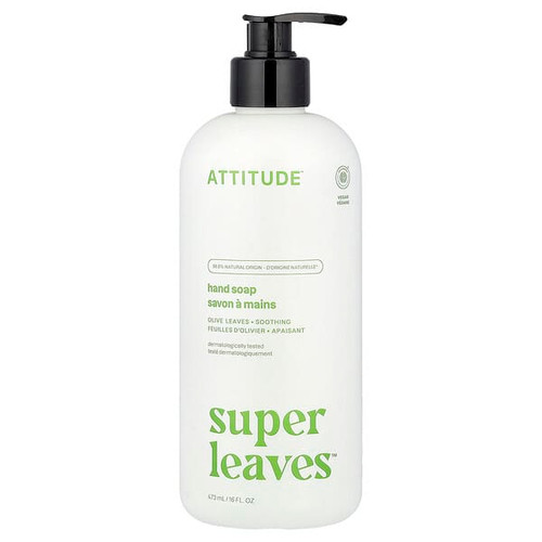 <img alt="ATTITUDE, Super Leaves, Hand Soap, Olive Leaves, 16 fl oz (473 ml)" title="ATTITUDE, Super Leaves, Hand Soap, Olive Leaves, 16 fl oz (473 ml),626232140934"