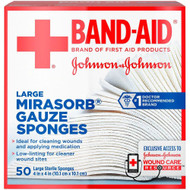3 PACK of Band-Aid Mirasorb Gauze Sponges, Large -- 50 Sponges