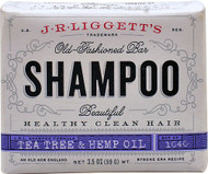3 PACK of J.R.Liggetts Old-Fashioned Bar Shampoo Tea Tree and Hemp Oil -- 3.5 oz
