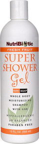 3 PACK of NutriBiotic Super Shower Gel Fresh Fruit -- 12 fl oz