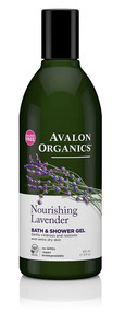 3 PACK of Avalon Organics Bath & Shower Gel Nourishing Lavender -- 12 fl oz