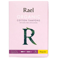 Rael Organic Cotton Tampons with BPA-Free Applicators Regular -- 16 Tampons