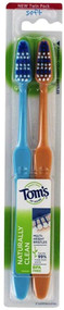 3 PACK of Toms of Maine Naturally Clean Toothbrush Twin Pack -- 2 Toothbrushes