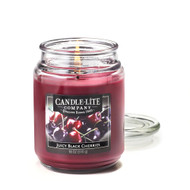 3 PACK of Candle Lite Juicy Black Cherries Candle -- 18 oz