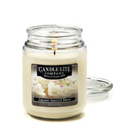 3 PACK of Candle Lite Creamy Vanilla Swirl Candle -- 18 oz