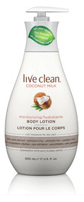 3 PACK of Live Clean Moisturizing Body Lotion Coconut Milk -- 17 fl oz