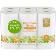 3 PACK of Simple Truth Bathroom Tissue Double Rolls -- 12 Rolls