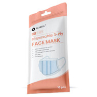 3 PACK of Parasol 3-Ply Layer Disposable Respiratory Protective Face Mask -- 10 Masks