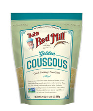 3 PACK of Bobs Red Mill Golden Couscous -- 24 oz Resealable Pouch