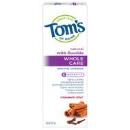 3 PACK of Toms of Maine Whole Care Anticavity Toothpaste Cinnamon Clove -- 4 oz