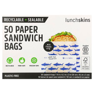 <img alt="Lunchskins, Paper Sandwich Bags, Shark, 50 Bags" title="Lunchskins, Paper Sandwich Bags, Shark, 50 Bags,854735005904"