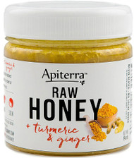 3 PACK of Apiterra Raw Honey Turmeric & Ginger -- 8 oz