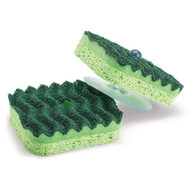3 PACK of Libman Scrub Sponge with Suction Hanger -- 1 Set