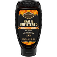 3 PACK of Private Selection Buckwheat Honey Raw & Unfiltered -- 16 oz