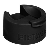 3 PACK of Fifty/Fifty Wide Mouth Flip Lid Black -- 1 Cap
