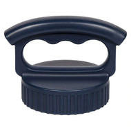 3 PACK of Fifty/Fifty Wide Mouth 3 Finger Handle Lid Navy -- 1 Cap