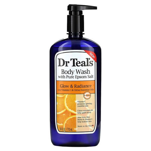 <img alt="Dr. Teals, Body Wash With Pure Epsom Salt, Glow & Radiance, 24 fl oz (710 ml)" title="Dr. Teals, Body Wash With Pure Epsom Salt, Glow & Radiance, 24 fl oz (710 ml),811068019671"