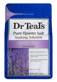 3 PACK of Dr. Teals Pure Epsom Salt Soaking Solution Lavender -- 3 lbs