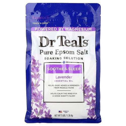 <img alt="Dr. Teals, Pure Epsom Salt, Soaking Solution, Lavender, 3 lbs (1.36 kg)" title="Dr. Teals, Pure Epsom Salt, Soaking Solution, Lavender, 3 lbs (1.36 kg),811068010005"