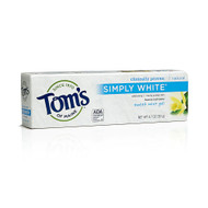 3 PACK of Toms of Maine Simply White Fluoride Natural Toothpaste Sweet Mint Gel -- 4.7 oz