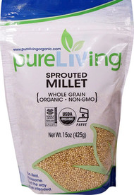 3 PACK of Pure Living Organic Millet Sprouted -- 15 oz
