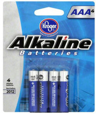 3 PACK of Kroger Alkaline AAA Batteries -- 4 Batteries