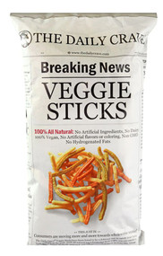 3 PACK of The Daily Crave All Natural Veggie Sticks -- 6 oz