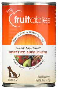 Fruitables Natural Digestive Supplement for Dogs & Cats Pumpkin & Ginger -- 15 oz