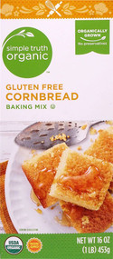 3 PACK of Simple Truth Organic Gluten Free Corn Bread Baking Mix -- 16 oz