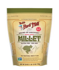 3 PACK of Bobs Red Mill Whole Grain Millet -- 28 oz Resealable Pouch
