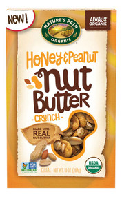 3 PACK of Natures Path Organic Cereal Nut Butter Honey & Peanut Crunch -- 10 oz