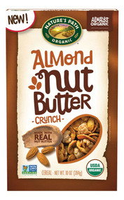3 PACK of Natures Path Organic Cereal Nut Butter Almond Crunch -- 10 oz