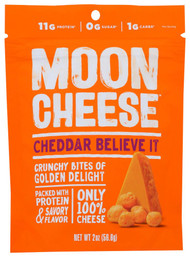 3 PACK of Moon Cheese Crunchy Cheese Snacks Gluten Free Cheddar -- 2 oz