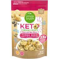 3 PACK of Simple Truth Keto Cheese Crisps Three Seed -- 2 oz