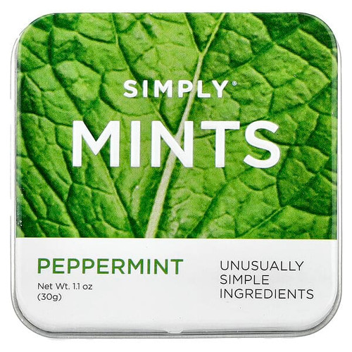 <img alt="3 PACK of Simply Gum, Mints, Peppermint, 1.1 oz (30 g)" title="3 PACK of Simply Gum, Mints, Peppermint, 1.1 oz (30 g),852466006139"