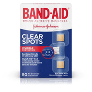 3 PACK of Band-Aid Brand Adhesive Bandages Clear Spots -- 50 Bandages