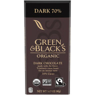 3 PACK of Green & Blacks Organic Dark Chocolate 70% -- 3.17 oz