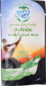 3 PACK of Earth Kiss Miracle Clay Facial Hydrate Bamboo Sheet Mask -- 0.59 oz