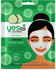 3 PACK of Yes To Inc Cucumber Soothing Paper Mask -- 1 Mask