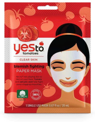 3 PACK of Yes To Inc Tomatos Clear Skin Paper Mask -- 1 Mask