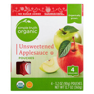 3 PACK of Simple Truth Organic Unsweetened Applesauce Pouches -- 4 Pouches