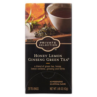 3 PACK of Private Selection Green Tea Honey Lemon Ginseng -- 20 Tea Bags