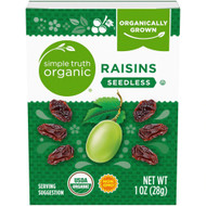 3 PACK of Simple Truth Organic Seedless Raisins -- 1 oz Each / Pack of 6