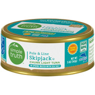 3 PACK of Simple Truth Pole & Line Skipjack Chunk Light Tuna with Sea Salt -- 5 oz