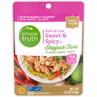 3 PACK of Simple Truth Pole & Line Skip Jack Tuna Sweet & Spicy -- 2.5 oz