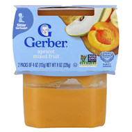 <img alt="3 PACK of Gerber, Baby Food, 2nd Foods, Apricot Mixed Fruit, 2 Packs, 4 oz (113 g) Each" title="3 PACK of Gerber, Baby Food, 2nd Foods, Apricot Mixed Fruit, 2 Packs, 4 oz (113 g) Each,015000076696"