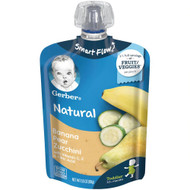 3 PACK of Gerber Smart Flow Toddler Pouch Banana Pear Zucchini -- 3.5 oz